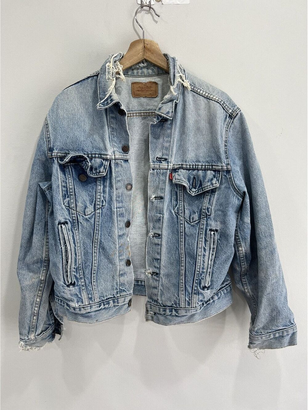 Vintage 90s Levis Thrashed Denim Jean Jacket